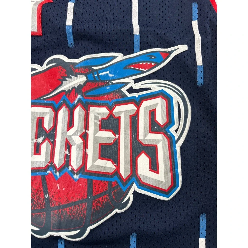 Adidas Houston Rockets Jersey Men Small Navy Hakeem Olajuwon 34 Hardwood Classic